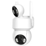 Divkārša USB PTZ 2MP WiFi ONVIF TUYA āra rotējoša kamera (IP66) - Image 2