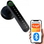 Viedā durvju roktura slēdzene ar pirkstu nospiedumu tastatūru BT TUYA (T192)