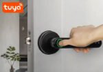 Viedā durvju roktura slēdzene ar pirkstu nospiedumu tastatūru BT TUYA (T192) - Image 3