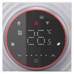 Inteliģents apaļš LED termostats 16A WiFi (TUYA/Smart Life), melns TR084C