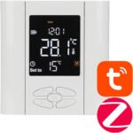 TUYA ZigBee viedais akumulatora termostats 5A (parasti atvērts), balts – TRZ089