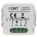 OXT releju modulis 1 kanāls (1CH) Matter Wi‑Fi – viedai apgaismojuma ķēdes vadībai, HomeKit/Google Home