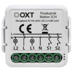 OXT moduļa relejs 2 ķēdes Matter Wi‑Fi (HomeKit/Google Home) apgaismojumam