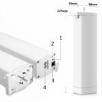 Elektriskais aizkaru stienis 4,2 m – aizkaru motors ar tālvadības pulti + Wi‑Fi (TUYA) - Image 5