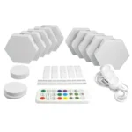 Viedās RGBiC HEXAGON LED lampas (10 gab.) ar TUYA WiFi un tālvadības pulti - Image 2