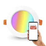 Iebūvējama viedā lampa apaļa, regulējama, RGBCCT, 4", ZigBee 3.0, TUYA (LB106)