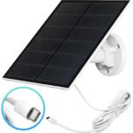 Saules panelis kamerai, ūdensizturīgs, 5 W, USB-C, 3 m kabelis