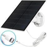 Saules panelis kamerai, ūdensizturīgs, 5 W, USB-C, 3 m kabelis