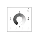 Mono LED tālvadības pults (sienas panelis), melns stikls, 4 zonas, RF 2.4GHz, SD sērija (PLD074) - Image 3
