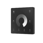 Mono LED tālvadības pults (sienas panelis), melns stikls, 4 zonas, RF 2.4GHz, SD sērija (PLD074)