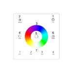 Tālvadības pults RGB+CCT plāns sienas panelis (balts), 4 zonas, RF 2.4GHz, SD sērija - Image 3