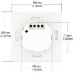 TUYA EM sērijas 1 kanāla viedais gaismas slēdzis WiFi + RF433MHz (EM1, balts) - Image 2