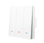 TUYA EM sērijas 3 kanālu viedais gaismas slēdzis WiFi + RF433MHz (EM3, balts)
