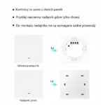 TUYA EM sērijas 3 kanālu viedais gaismas slēdzis WiFi + RF433MHz (EM3, balts) - Image 3