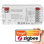Viedais LED kontrolieris 2in1 DIM/CCT 12A 12–24V ZigBee + RF 2.4 (TUYA/Hue/SmartThings) GL sērija
