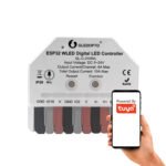 MINI ESP32 WLED Wi‑Fi kontrolieris ar mikrofonu RGBIC digitālajām LED lentēm