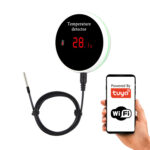 Viedais temperatūras sensors ar hermētisku zondi 3 m, LCD ekrāns, WiFi (TUYA)