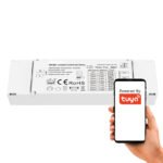 Mono LED kontrolieris 9–45V (12W) ar iebūvētu barošanas avotu, WiFi + RF 2.4GHz, TUYA (SD sērija) LC099