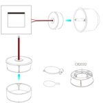 DIM tālvadības pults LED kontrollera fiziskajam slēdzim RF SD sērijai - Image 3
