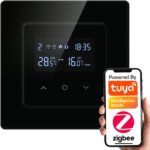 PSmart viedais termostats (parasti atvērts) 3A, melns, ZigBee 3.0, TUYA (RM sērija)