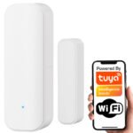 Magnētiskais durvju un logu atvēršanas sensors (niedru slēdzis) WiFi TUYA, balts