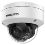 Hikvision DS-2CD2187G2H-LISU 2.8mm 8MP ColorVu IP kupola kamera ar hibrīdgaismu un mikrofonu (IP67/IK10, PoE)