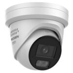 Hikvision DS-2CD2387G3-LIS2UY/SL 2.8mm IP āra kamera (8MP, ColorVu, PoE, 2‑virzienu audio), balta