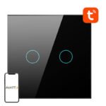 Viedais gaismas slēdzis WiFi Avatto TS02-EU-B2 2 virzienu (melns)