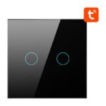 Viedais gaismas slēdzis ZigBee Avatto ZTS02-EU-B2 2 virzienu TUYA (melns) - Image 2
