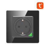 Viedā WiFi sienas kontaktligzda Avatto N-WOT10-EU-B TUYA (melna)