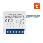 Viedā slēdža modulis ZigBee Avatto ZWSM16-W3 TUYA (3 kanāli)