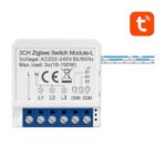 Viedā slēdža modulis ZigBee Avatto LZWSM16-W3 (3 kanāli) bez neitrāla vada, TUYA