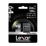 2 Lexar Silver Plus microSDXC 2x64GB atmiņas karšu komplekts + SD adapteris - Image 7