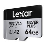 2 Lexar Silver Plus microSDXC 2x64GB atmiņas karšu komplekts + SD adapteris - Image 5