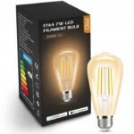 7W CCT dzintara ST64 ZigBee viedā spuldze (E27) – Tuya / Philips Hue (GL sērija)