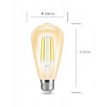 7W CCT dzintara ST64 ZigBee viedā spuldze (E27) – Tuya / Philips Hue (GL sērija) - Image 4