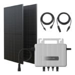 EcoFlow STREAM stingrā 800 W balkona fotoelektriskā sistēma (2x400 W + mikroinvertors)