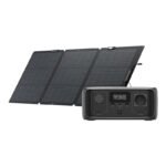 Komplekts: EcoFlow RIVER 3 UPS portatīvā barošanas stacija (245 Wh, 300 W) + EcoFlow NextGen salokāmais saules panelis 160 W