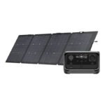 Komplekts: EcoFlow RIVER 3 Plus portatīvā elektrostacija (286 Wh) + EcoFlow 220 W fotoelektriskais panelis