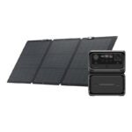 Komplekts: EcoFlow RIVER 3 Max Plus portatīvā enerģijas stacija (858 Wh) + EcoFlow NextGen 160 W salokāms saules panelis