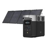 Komplekts: EcoFlow DELTA 2 portatīvā elektrostacija (1024 Wh, 1800 W) + EcoFlow 220 W divpusējs saules panelis - Image 2