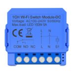 1 kanāla WiFi slēdža modulis ar bezsprieguma kontaktu Avatto WSM16-DC32V-1 (12–32V DC, 5A)