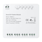Avatto WSMD-4 250V viedais DIY slēdža modulis (4 kanāli, Wi‑Fi + Bluetooth + RF 433MHz)
