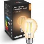 7W CCT dzintara A60 ZigBee (GL) viedā spuldze E27 (Hue/Tuya saderīga)