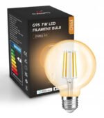 7W CCT dzintara G95 ZigBee GL HUE TUYA viedā spuldze (E27, 2200K–6500K, 800 lm)