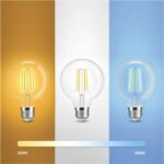 7W CCT dzintara G95 ZigBee GL HUE TUYA viedā spuldze (E27, 2200K–6500K, 800 lm) - Image 2