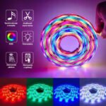 RGBIC LED lentes komplekts 5m ar TUYA WiFi kontrolieri un IR pulti (12V, IP65) – LC019 - Image 3