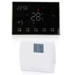 Bezvadu termostats SPLIT 16A/NO melns ar WiFi (TUYA) – TS203