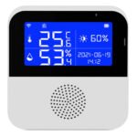 TUYA WiFi temperatūras, mitruma un spilgtuma sensors ar 2.9" LCD un hermētisku zondi (T119)