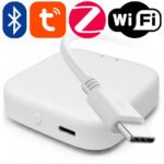 Tuya Smart mini daudzfunkcionāla vārteja (ZigBee 3.0 + Bluetooth + Wi‑Fi 2.4GHz), USB‑C, ar signalizācijas režīmu